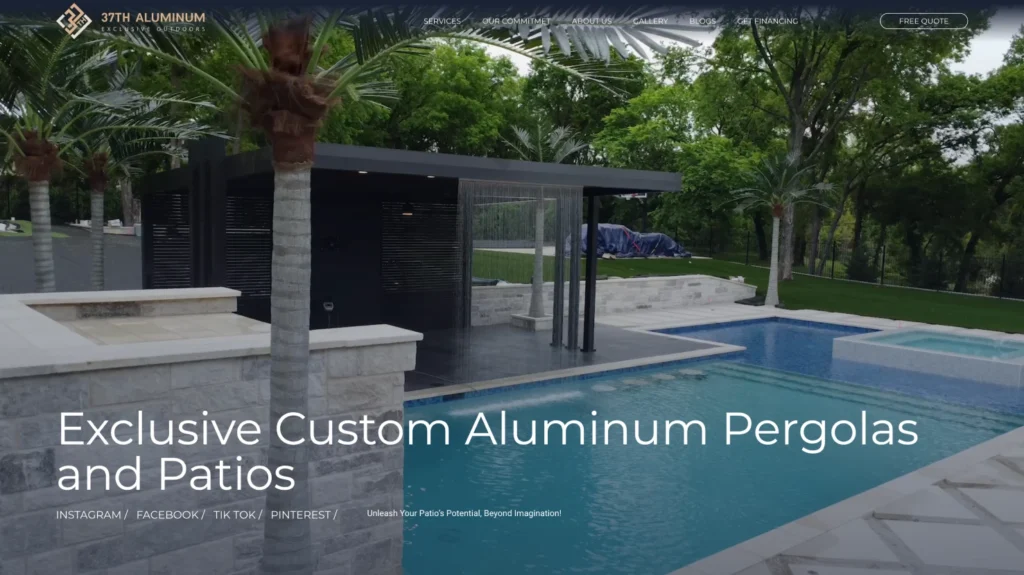 Web Design for Pergolas company